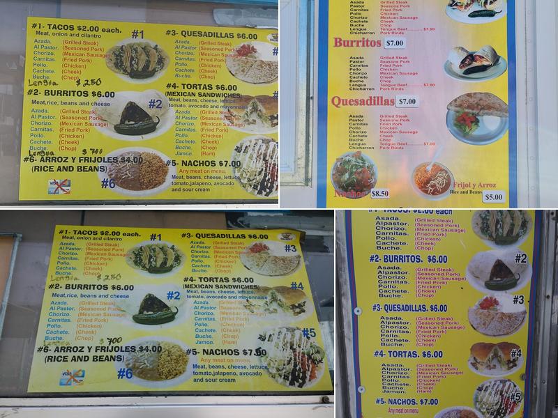 Taqueria El Rey Taco Truck Menu