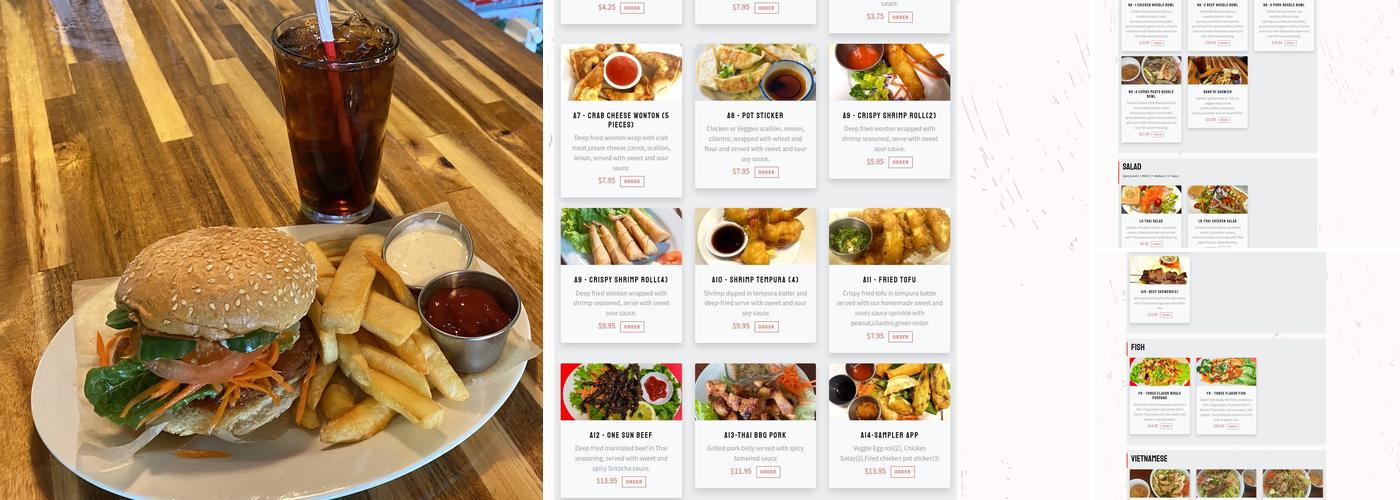 Thai Bite of Fusion Menu