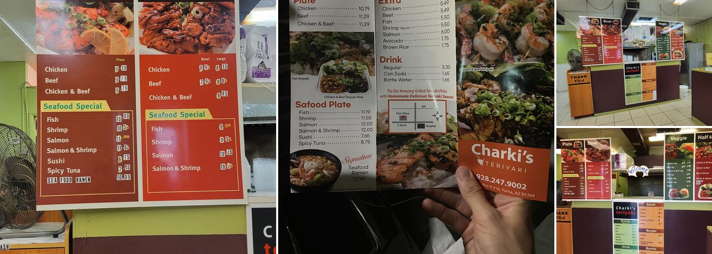 Charki's Teriyaki | Japanese Menu