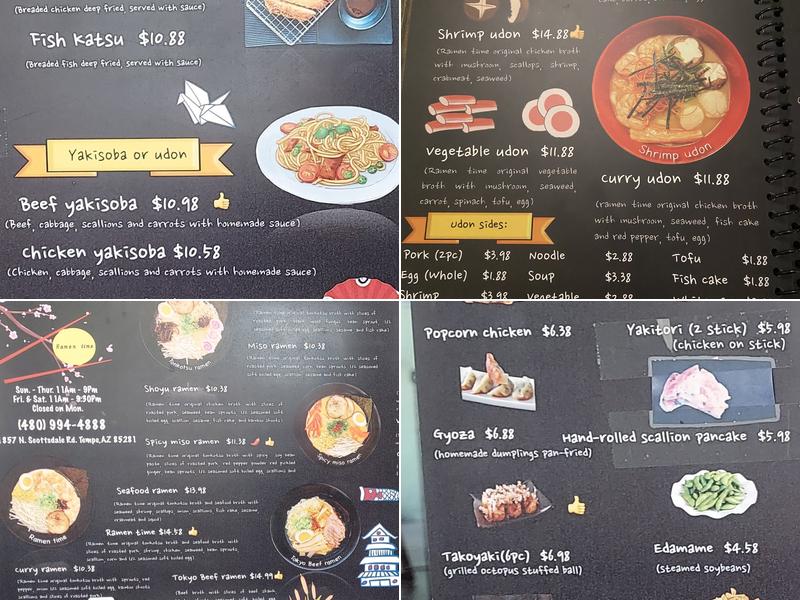 Ramen Time Menu