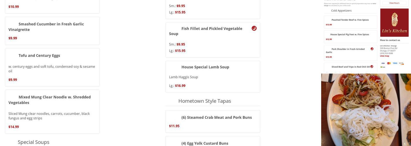 Lin’s Kitchen Menu