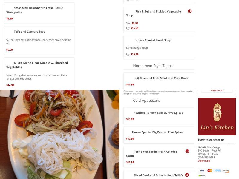 Lin’s Kitchen Menu