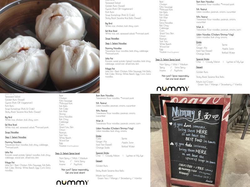 NUMMY Menu