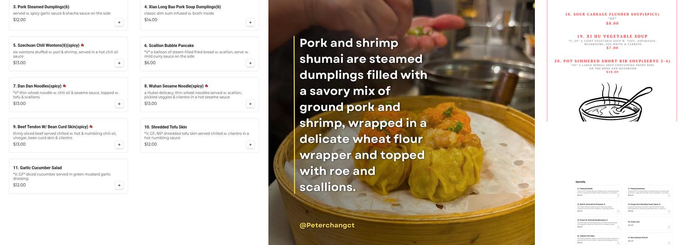 Peter Chang Menu