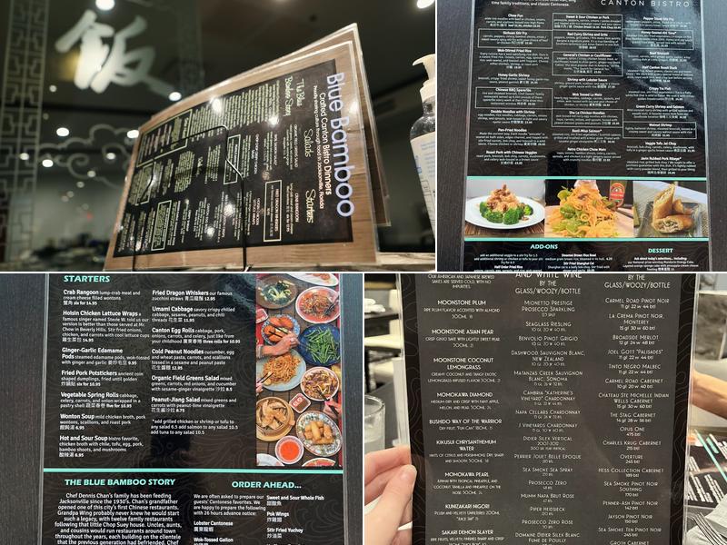 Blue Bamboo Menu