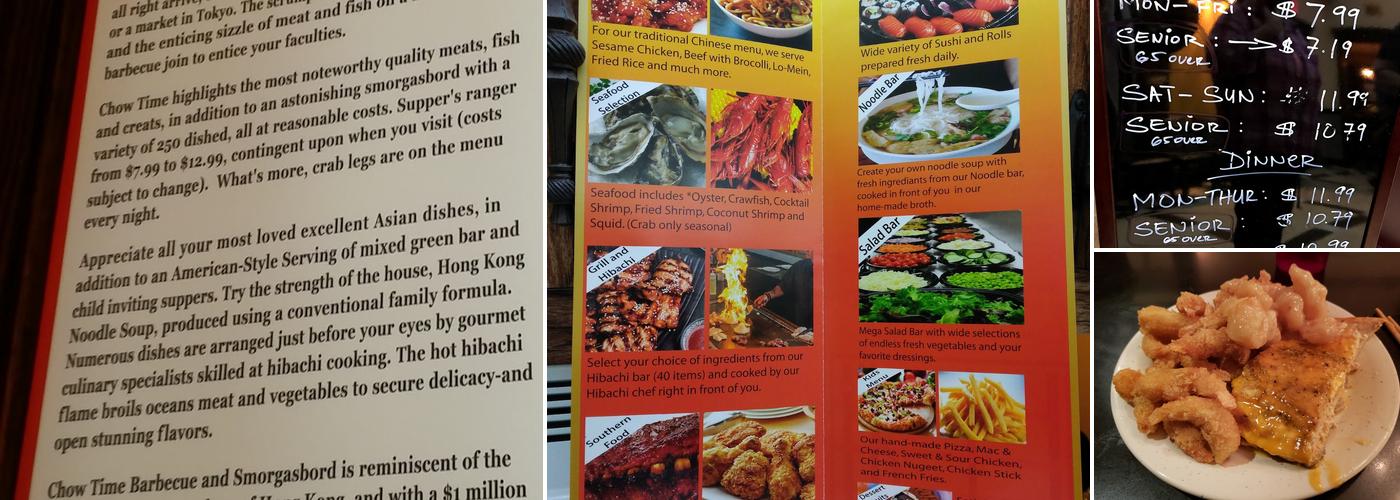 Chow Time Grill & Buffet Menu