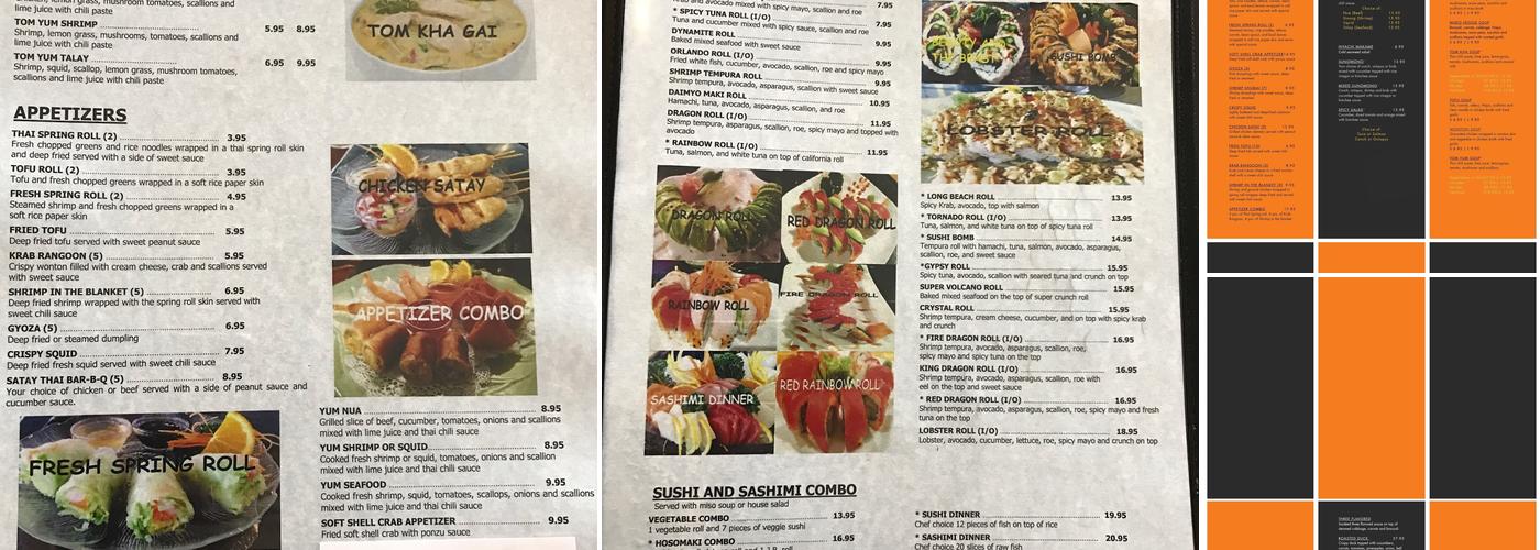 Thai Bayside Restaurant Menu
