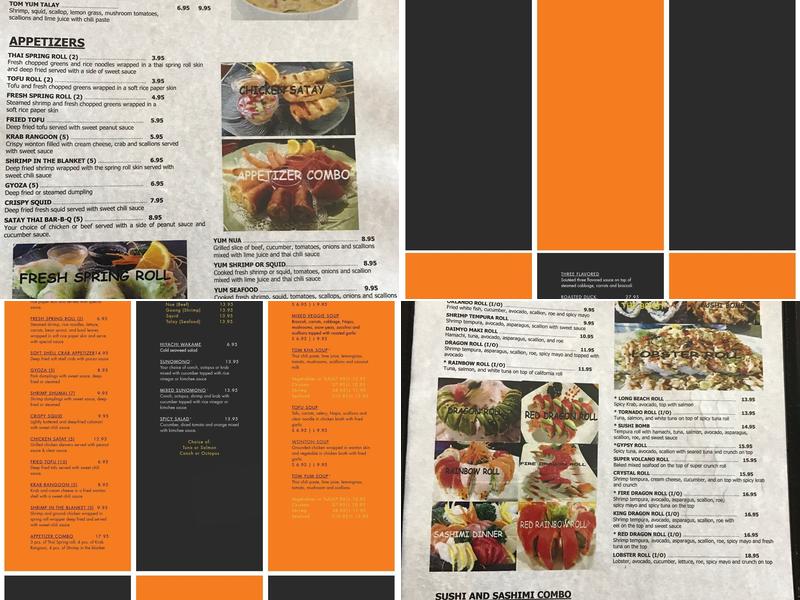 Thai Bayside Restaurant Menu