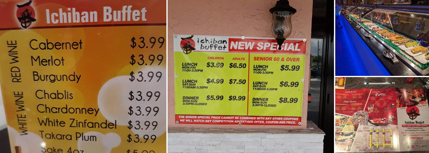 Ichiban Buffet Menu