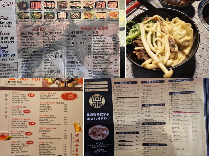 Top Top Hot Pot Menu