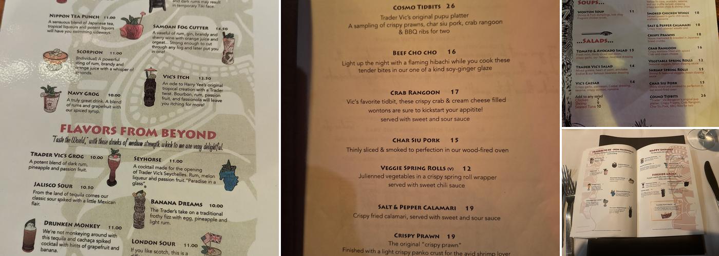Trader Vic's Atlanta Menu