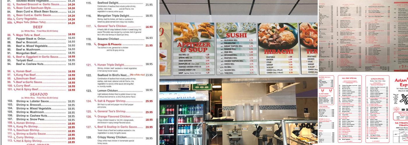 Asian Express Menu