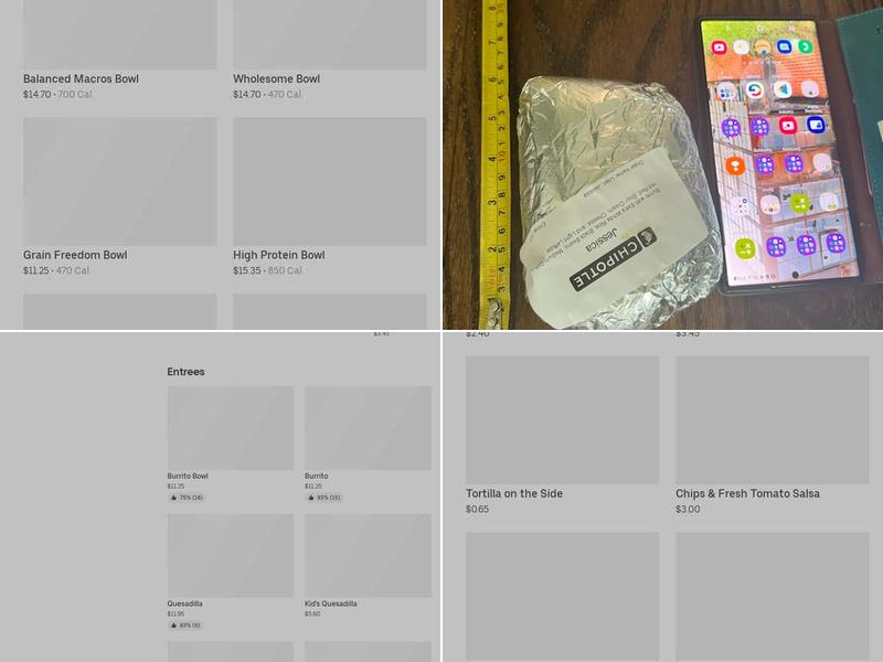 Chipotle Mexican Grill Menu