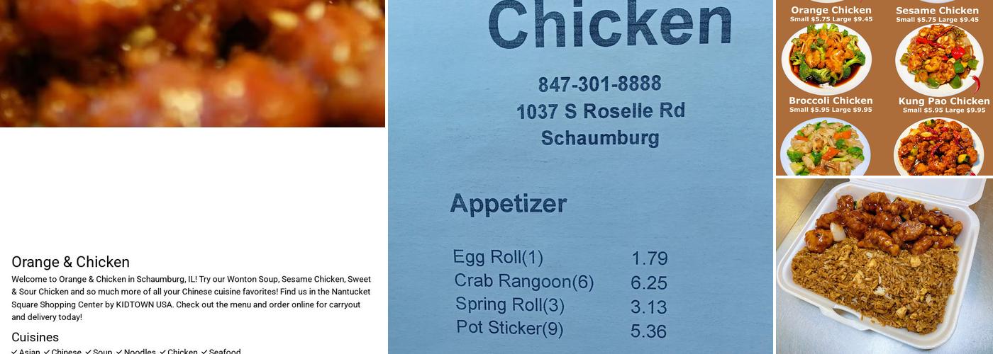 Orange & Chicken Menu