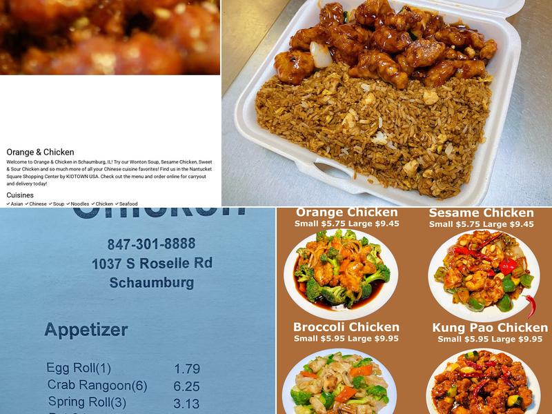 Orange & Chicken Menu
