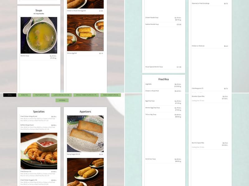 Green Tea Restaurant Menu