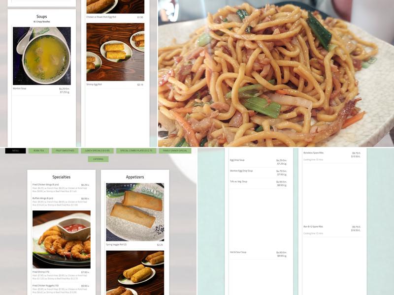 Green Tea Restaurant Menu