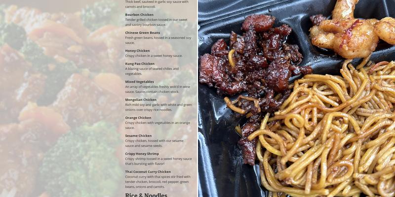 Pei Wei Asian Express Menu
