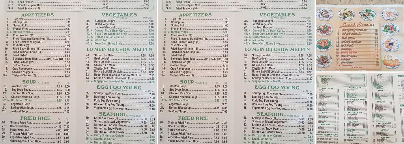 China Palace 2 Menu