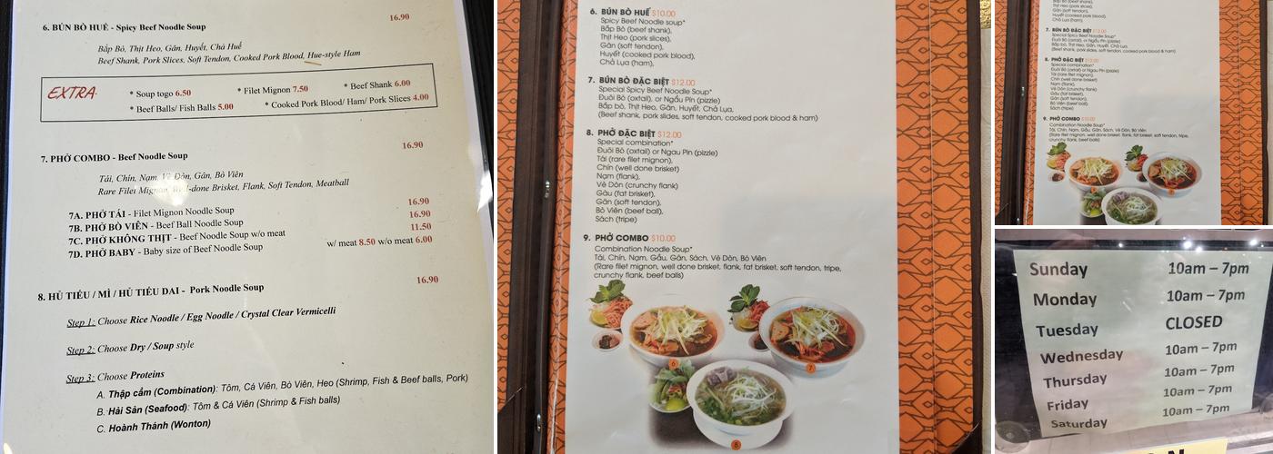 BBH Noodle Menu