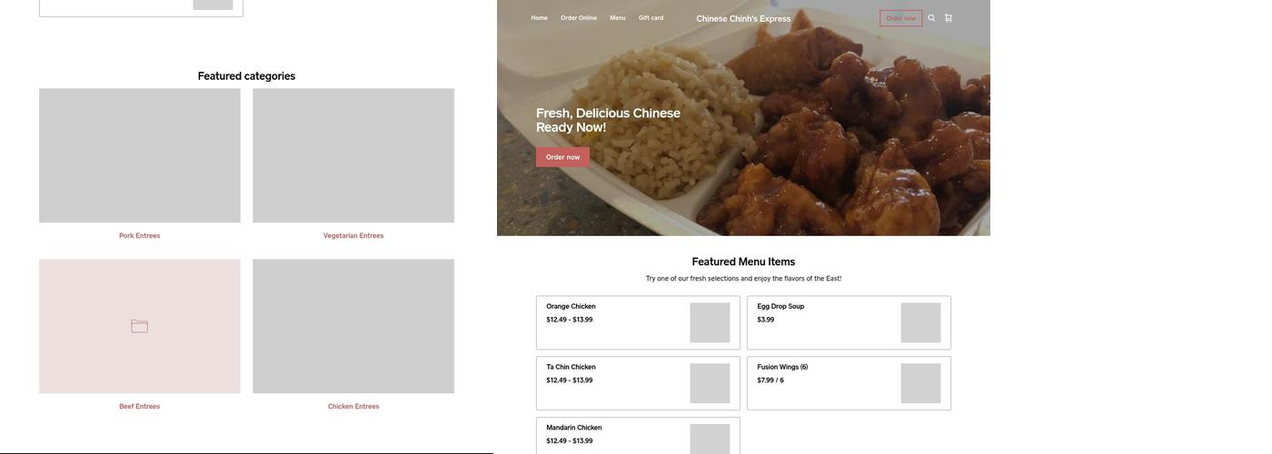 Chinese Chinh’s Express Menu