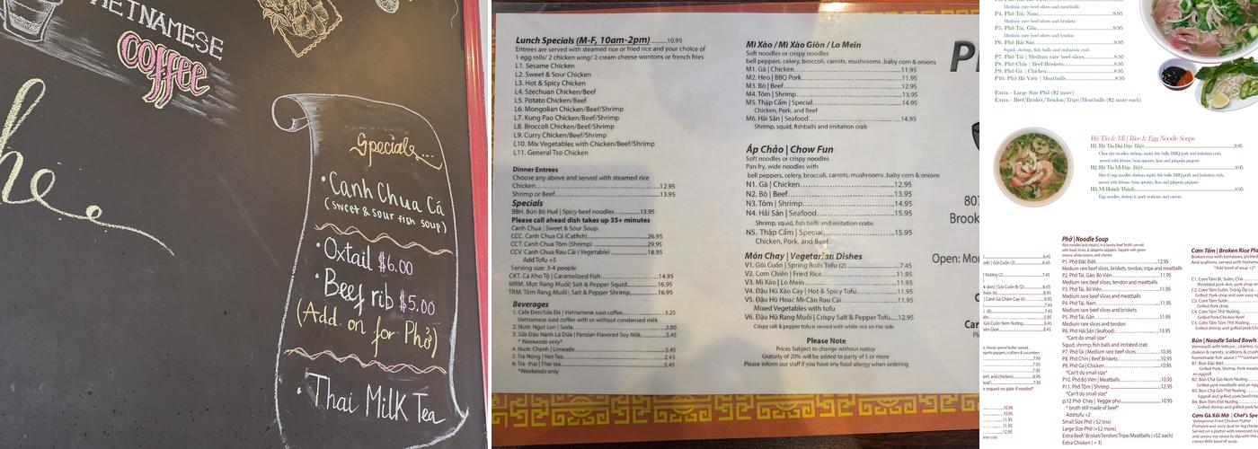 Pho 99 Menu