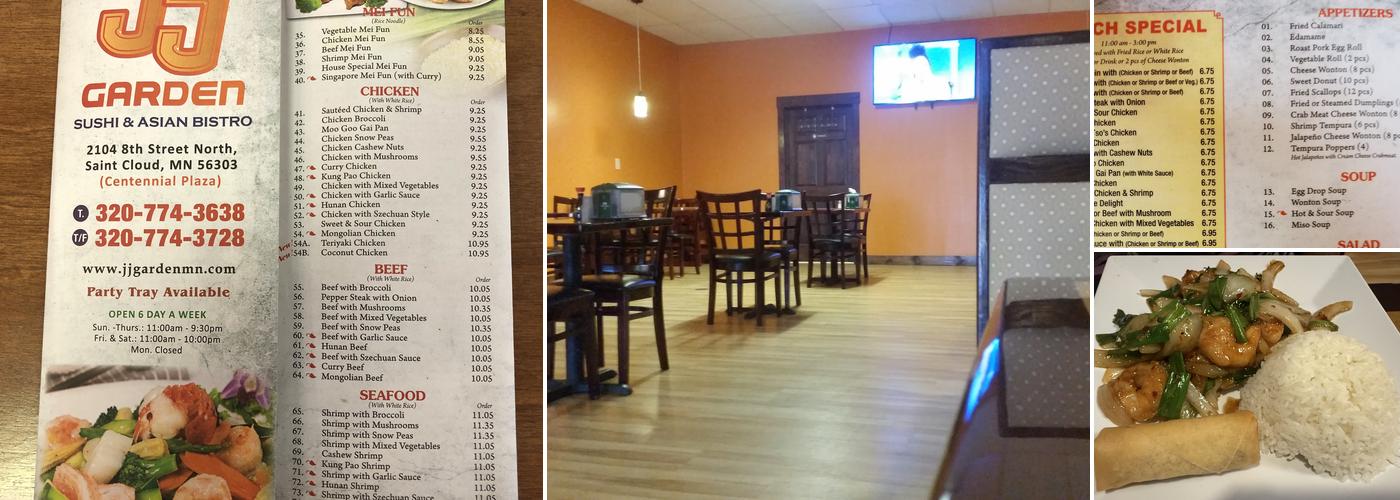 JJ Garden Menu