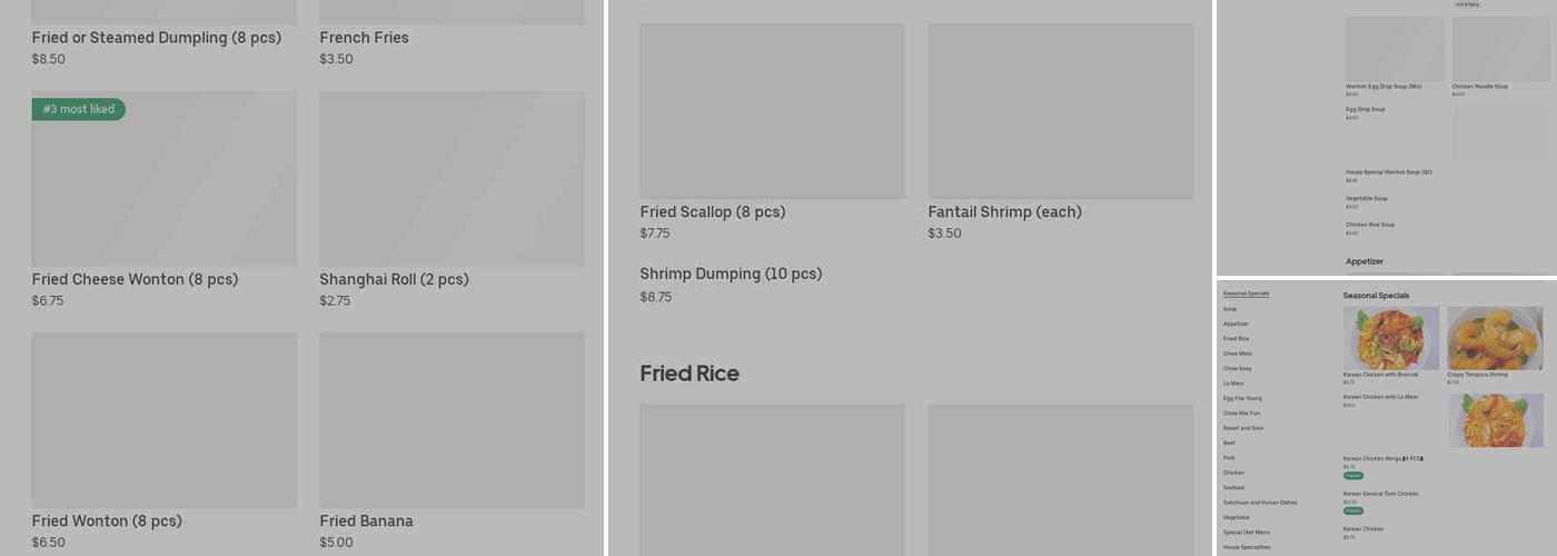 Sing Loon Dragon Menu