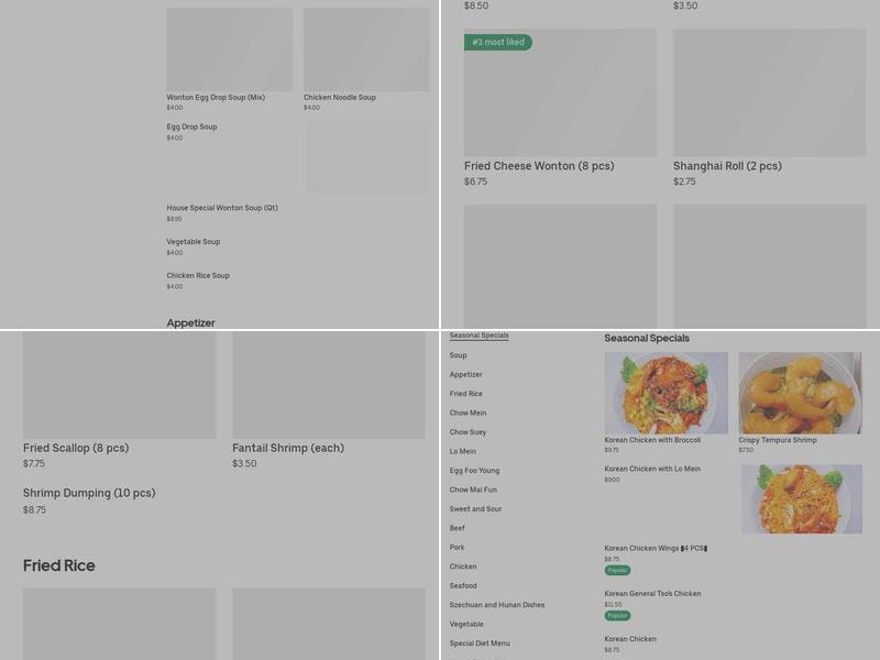 Sing Loon Dragon Menu