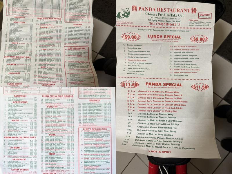 Panda Menu
