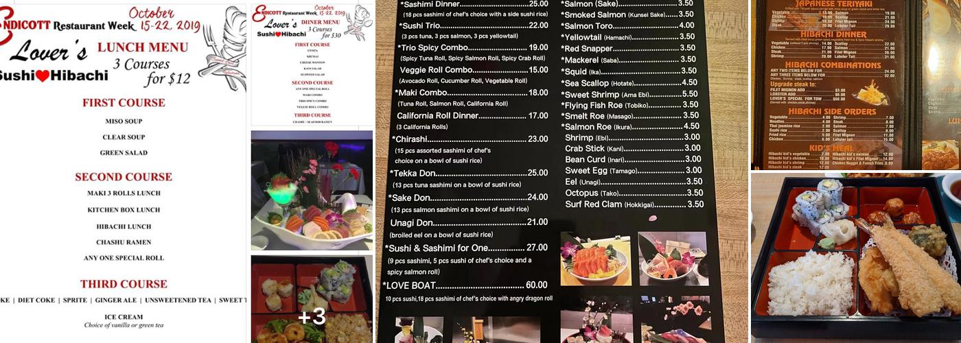 Lover's Sushi & Hibachi Menu