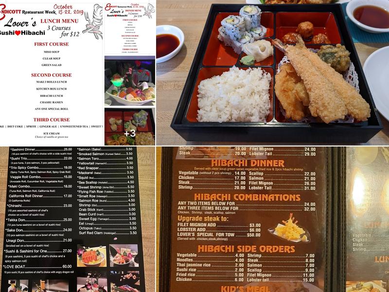 Lover's Sushi & Hibachi Menu