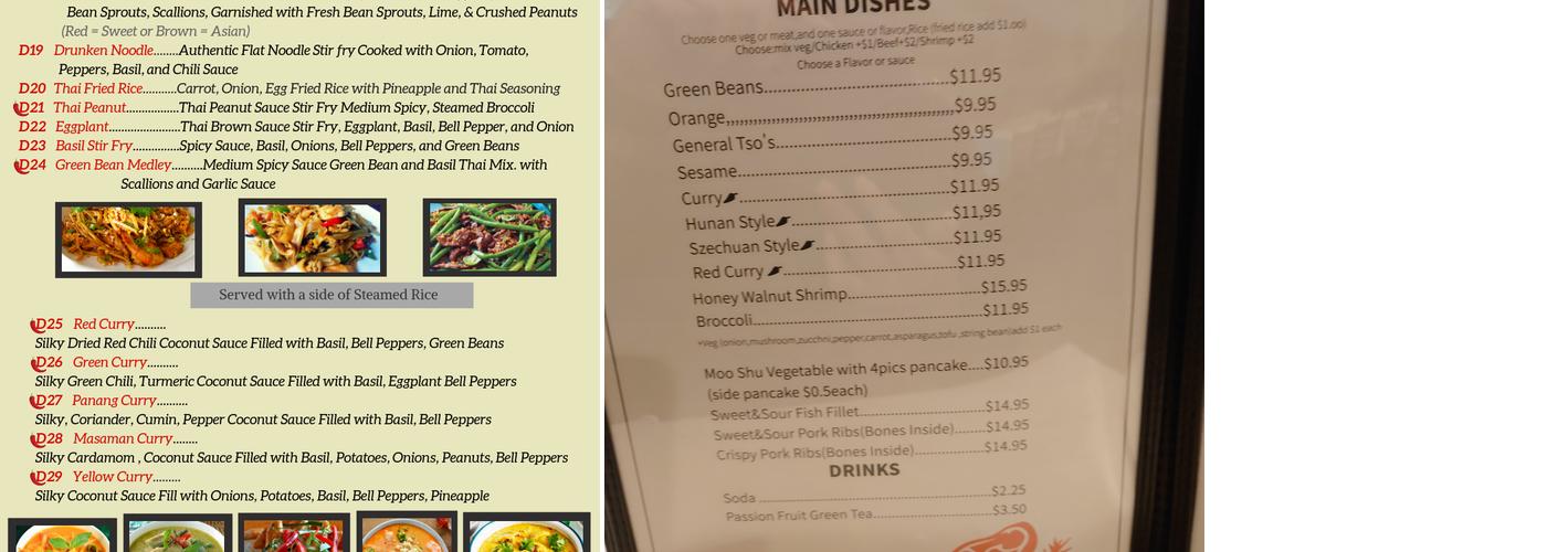 Bragg Asia Bistro Menu