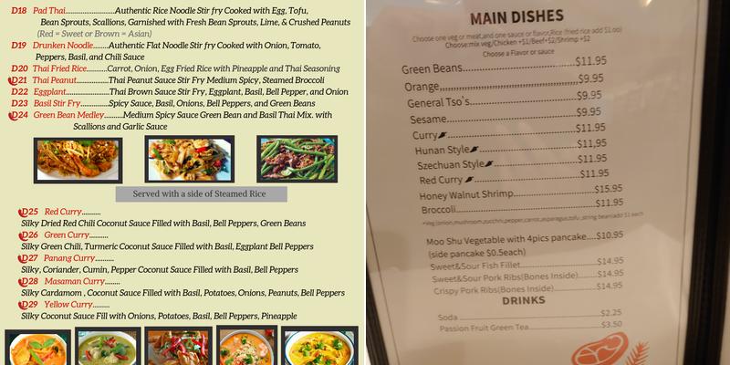 Bragg Asia Bistro Menu