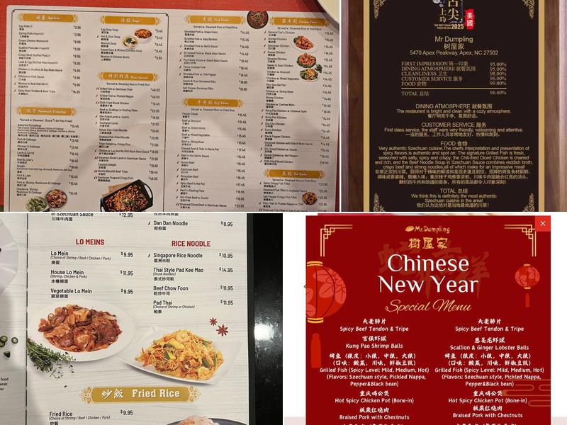 Mr. Dumpling Menu