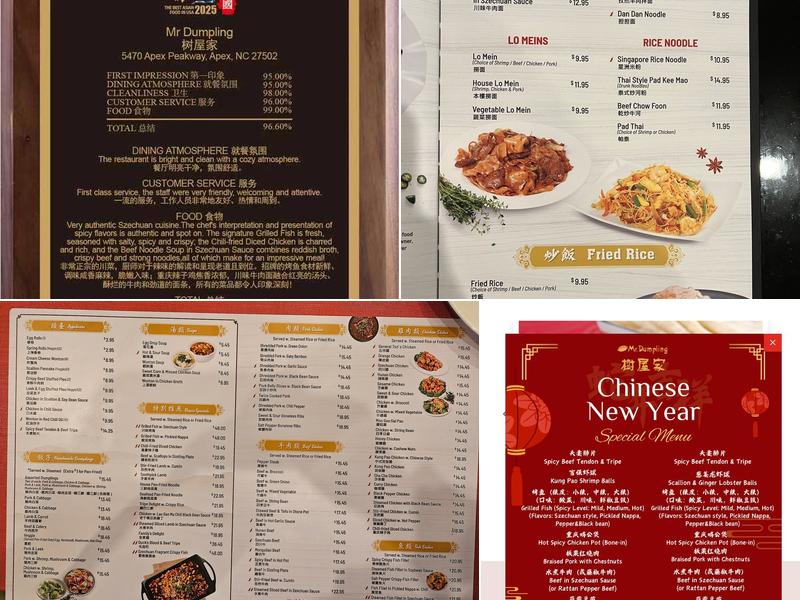 Mr. Dumpling Menu