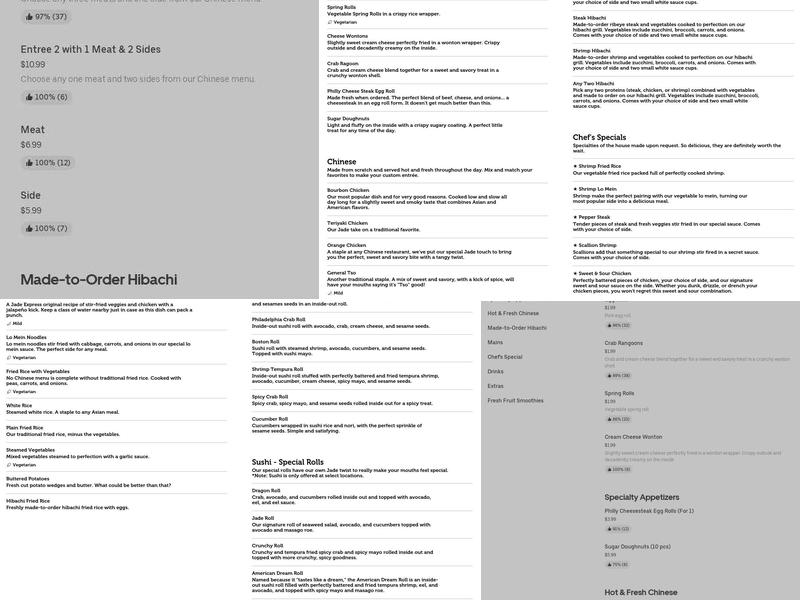 Jade Express - Gastonia Menu