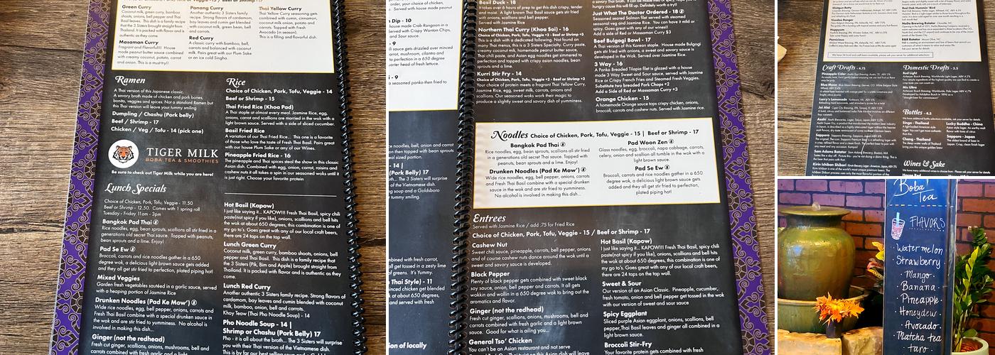 Nai Thai 2 Menu