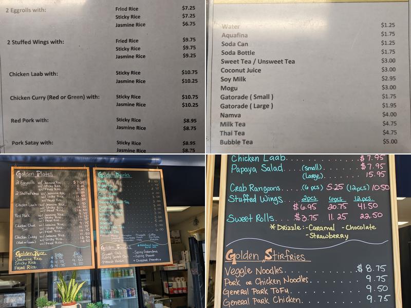 Golden Eggroll Menu