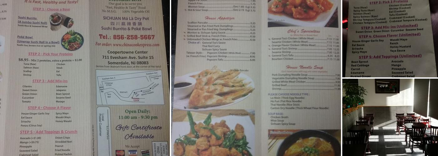 China Cook Restaurant Menu