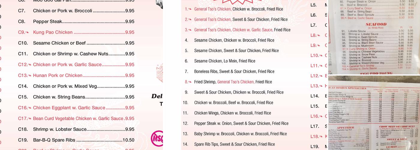 Yuk Ping Kitchen Menu