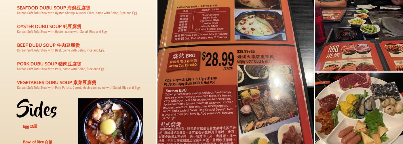 Nine Ting - Chinatown Menu