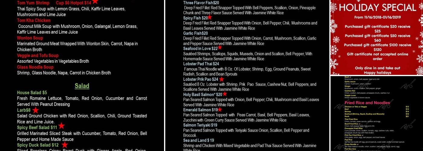 Ploy Thai kitchen Menu