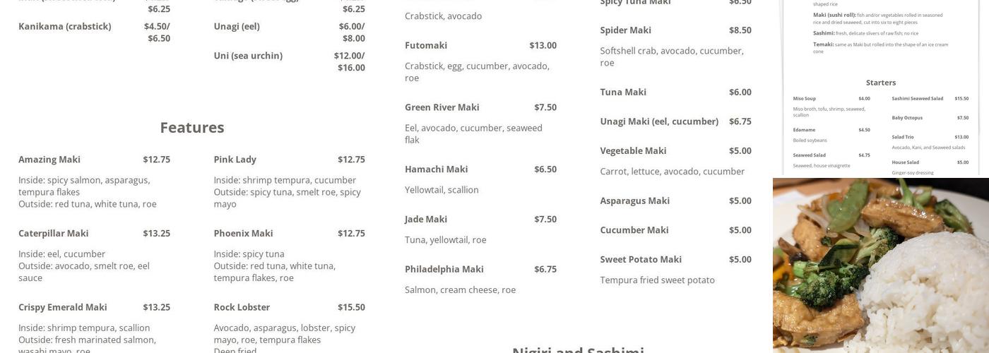 Blue Pacific Sushi & Grill Menu