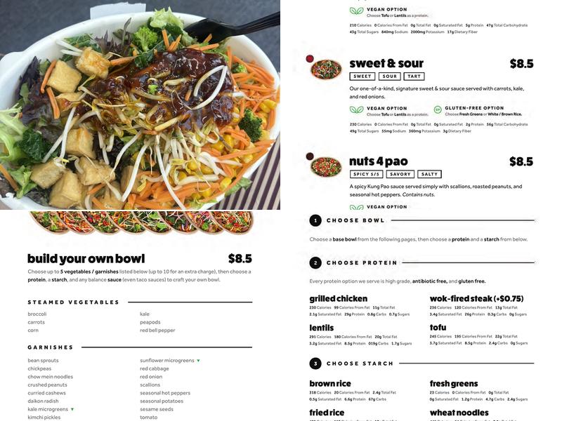 Balance Pan-Asian Grille Menu