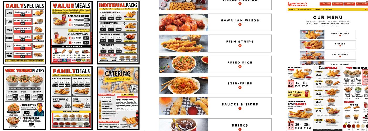 Mr. Wong's Chicken & Rice - Illinois Ave Menu