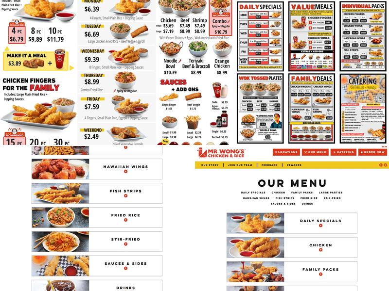 Mr. Wong's Chicken & Rice - Illinois Ave Menu