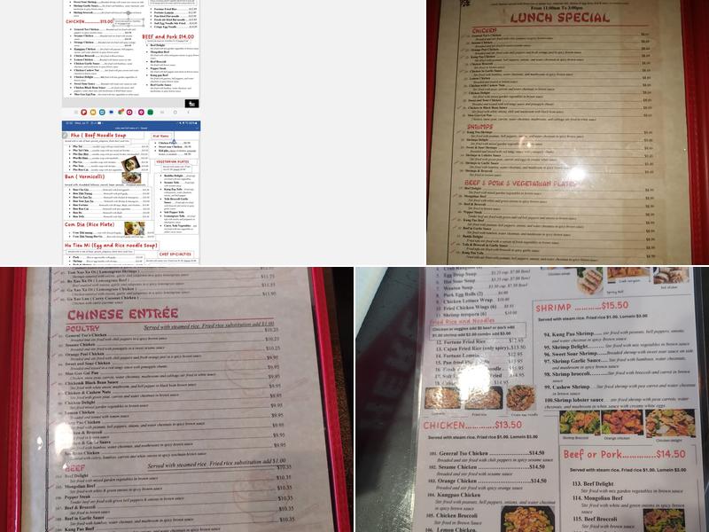 Ruby Garden Georgetown Menu