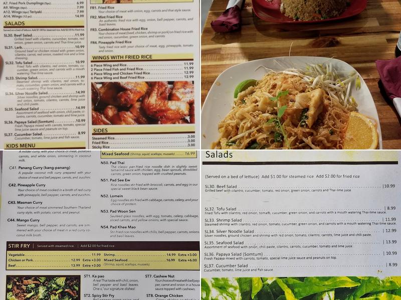 Yummy Thai food, Pho&Boba tea Menu