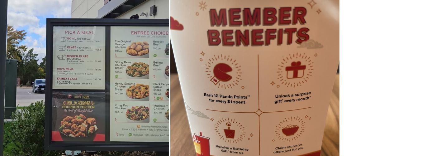 Panda Express Menu